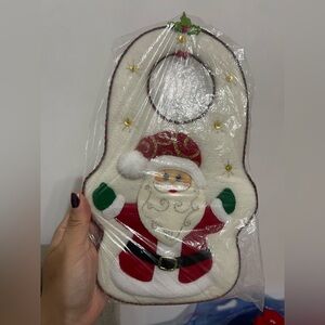Festive Santa Claus Christmas Door Hanger
